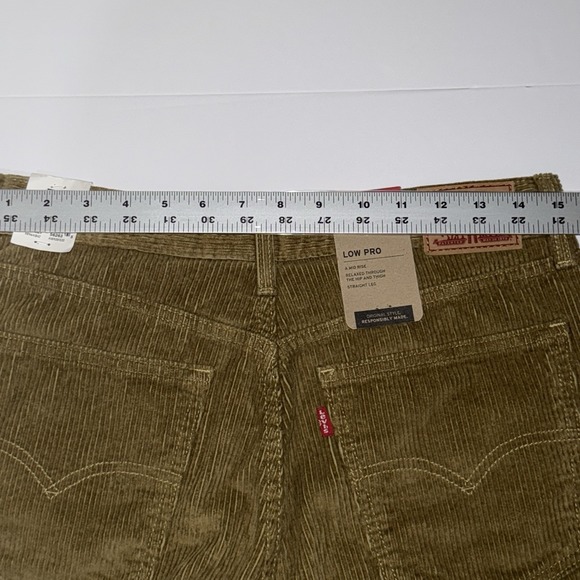 Levi's Low Pro Corduroy Pants Women's 29x30 Relaxed Straight Leg‎ Tan NWT - Picture 6 of 9